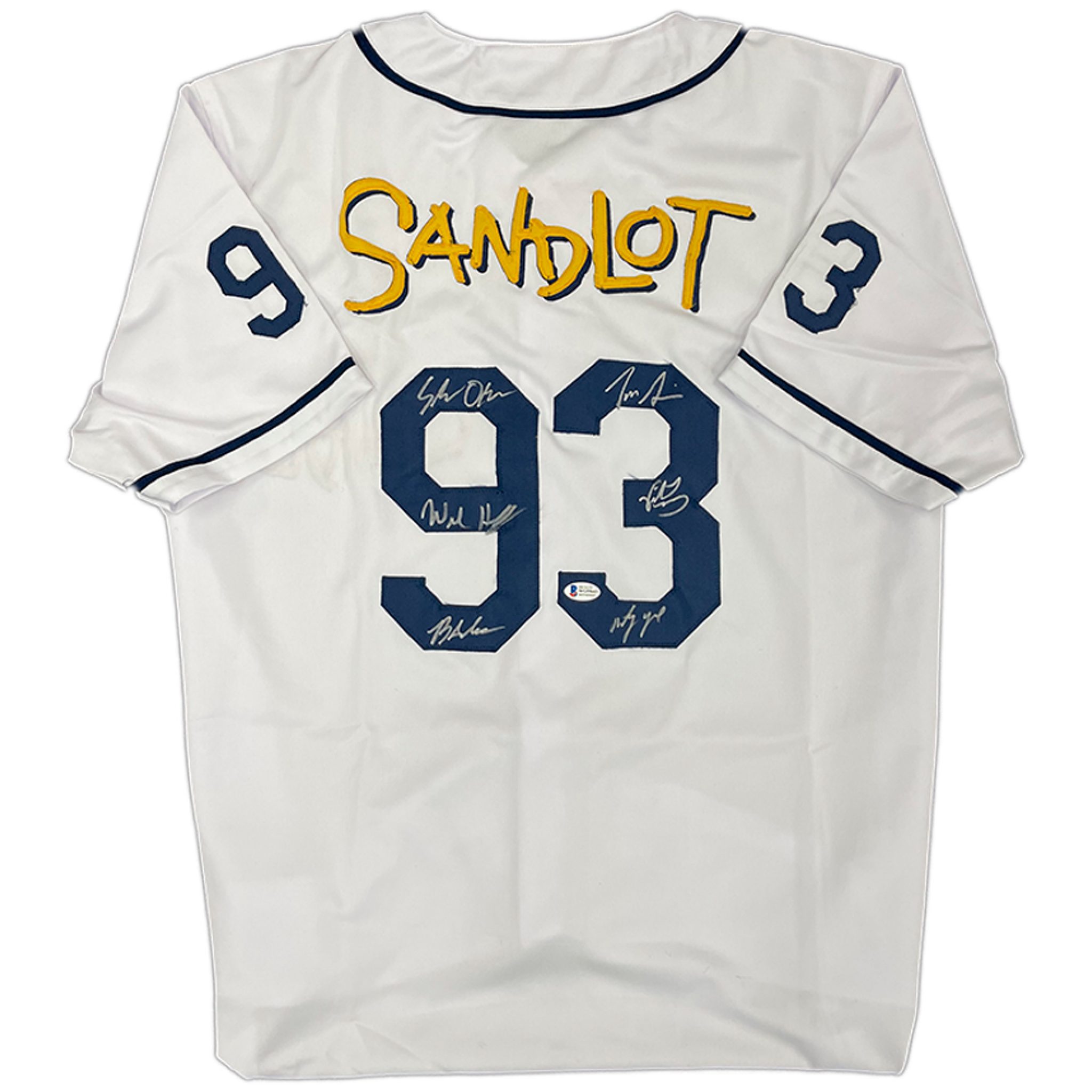 The Sandlot - Cast Signed By 6 Members Custom Sandlot Jersey (Beckett 