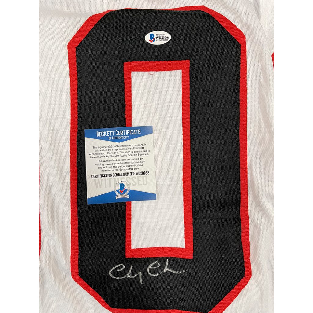 Chevy Chase Autographed “Christmas Vacation” (White #00) Santa Clark  Griswold Custom Hockey Jersey – Beckett Witness