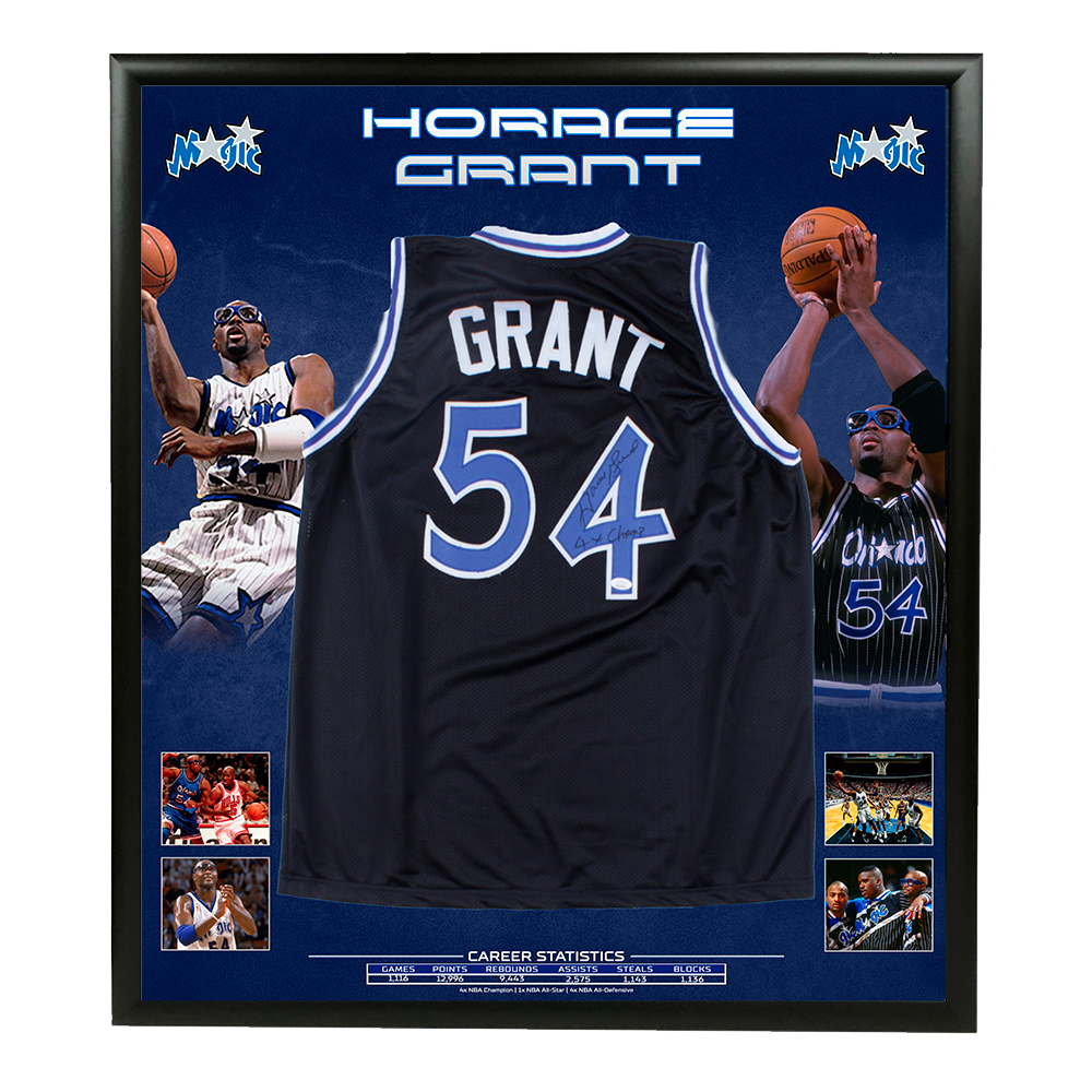 Basketball – Horace Grant Signed & Framed Orlando Magic Jer...