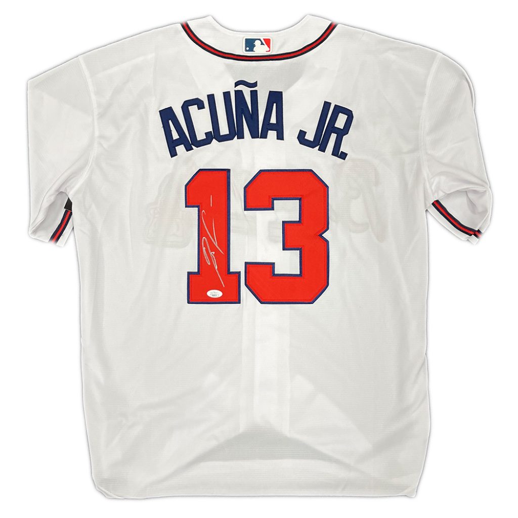 Ronald Acuna Jr. Signed Custom Framed Atlanta Braves Jersey Display  Beckett..