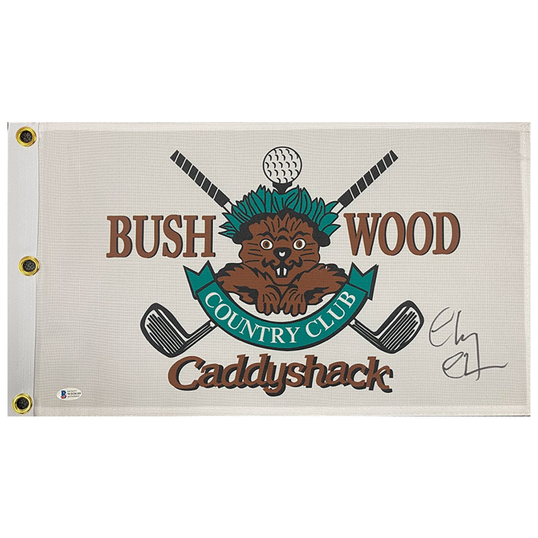 Chevy Chase "Caddyshack" Signed & Framed Pin Flag (Beckett COA