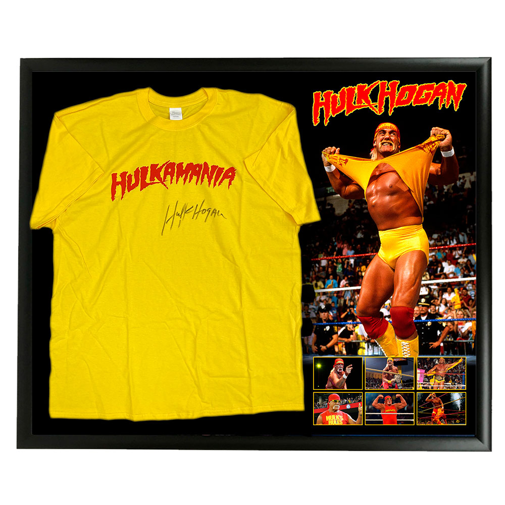 WWE – Hulk Hogan Signed & Framed Hulkmania Shirt (JSA COA)