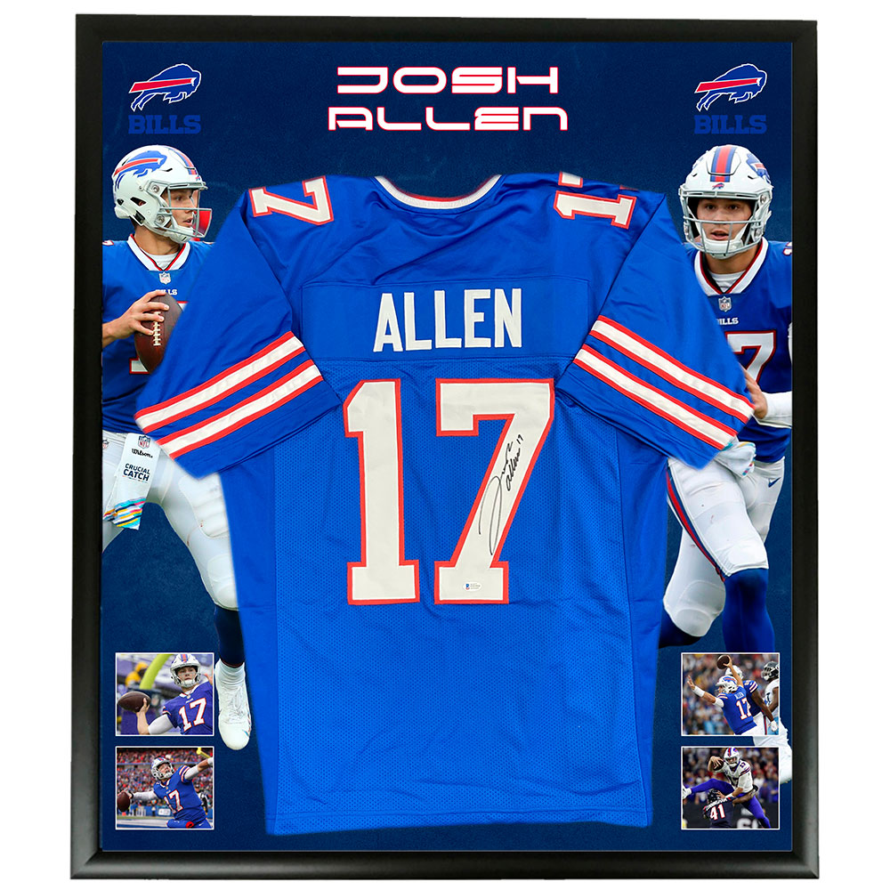NFL – Josh Allen Signed & Framed Buffalo Bills Jersey (Beckett ...