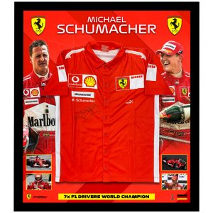 Formula 1 - Michael Schumacher Signed & Framed Pit Shirt