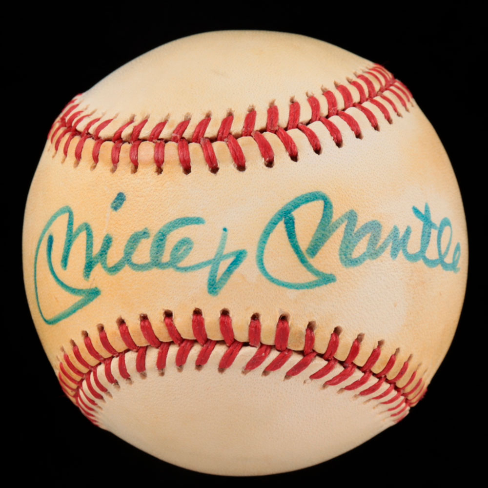 Baseball -Micky Mantle Hand Signed OAL Baseball (Beckett LOA)