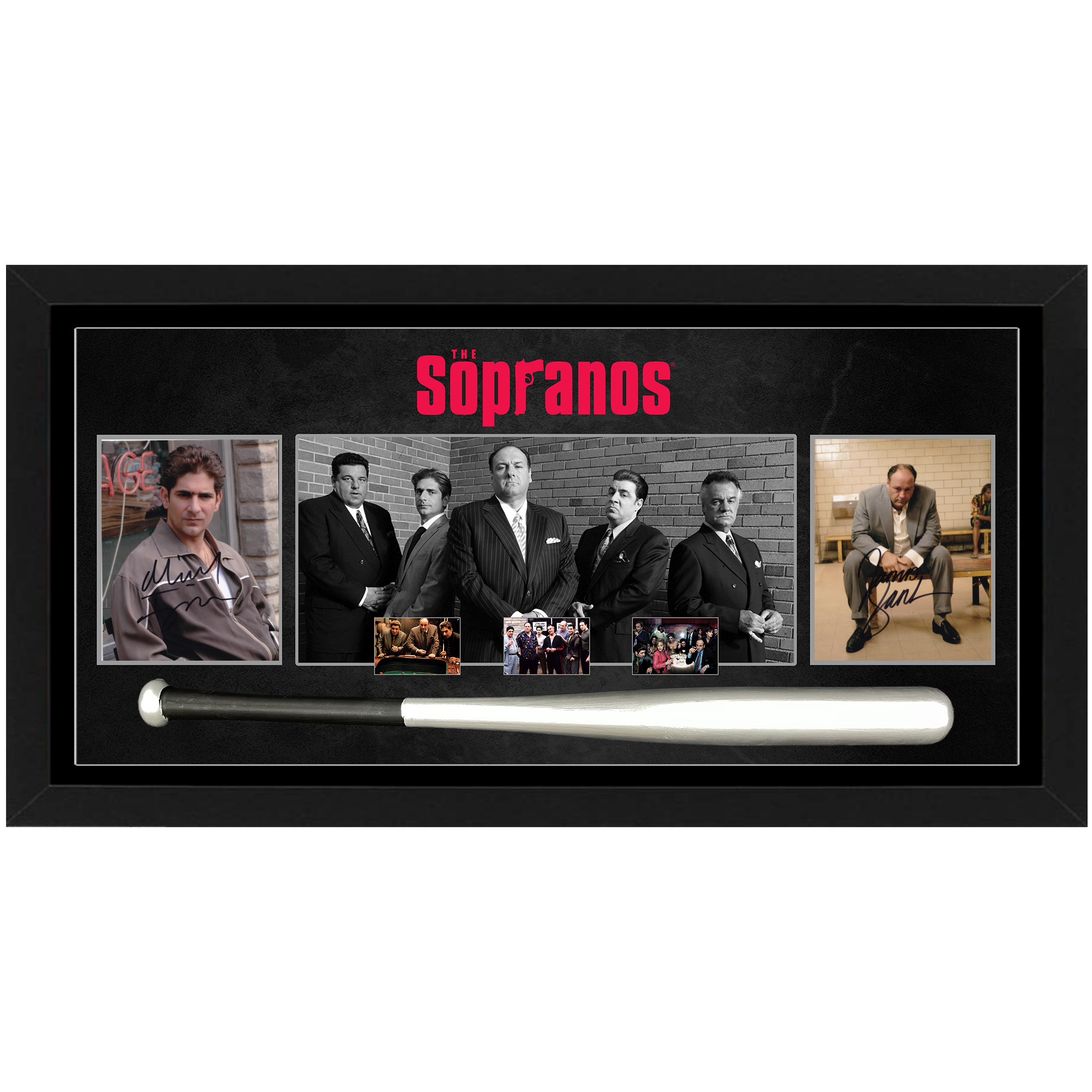 The Sopranos – Signed & Framed Baseball Bat & Photogra...