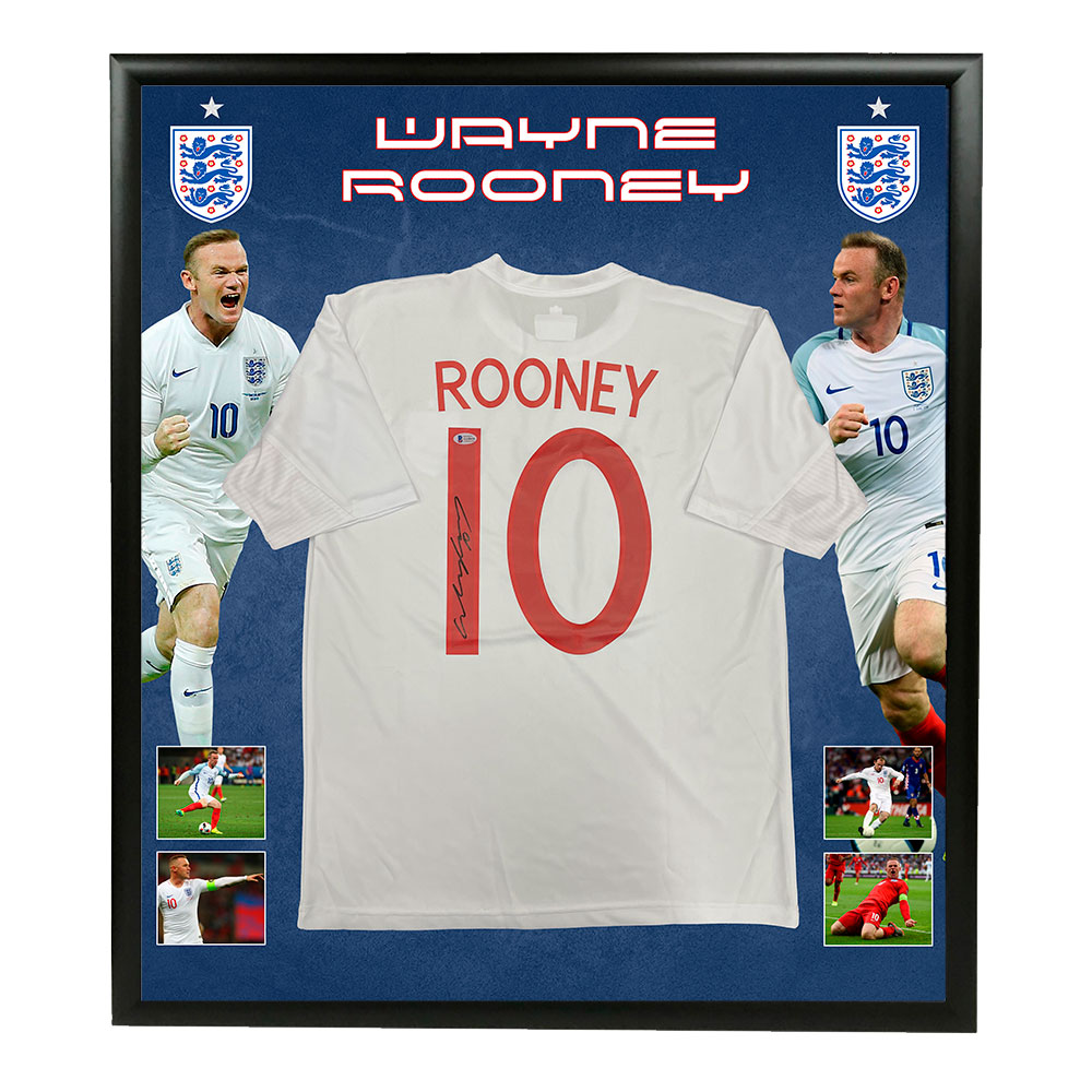 Soccer – Wayne Rooney Signed & Framed England Jersey (Becke...