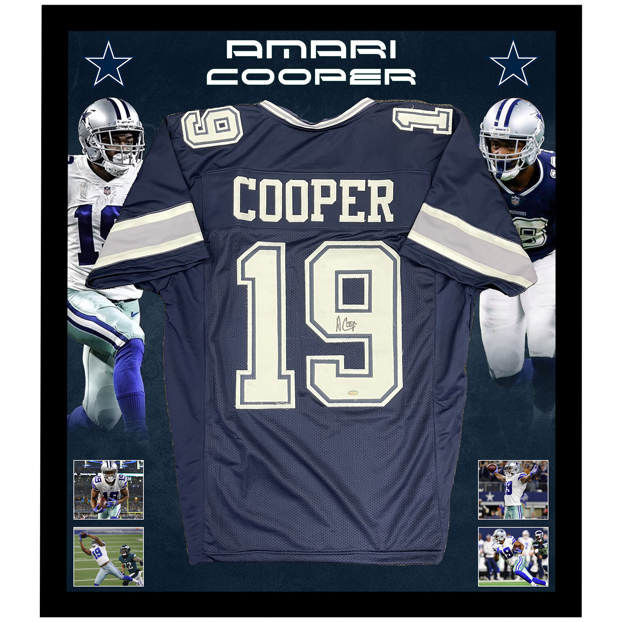 NFL – Amari Cooper Signed & Framed Jersey (Schwartz Sports COA)