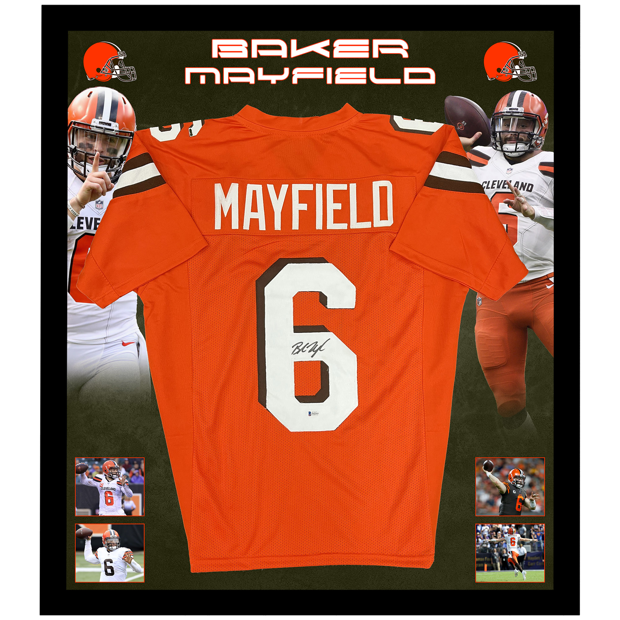NFL – Baker Mayfield Signed & Framed Jersey (Beckett Hologram)