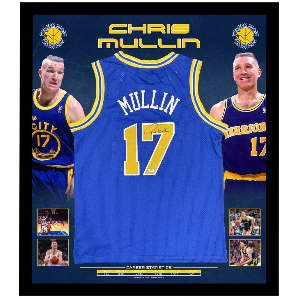PSA/DNA Authentic Chris Mullin Autograph Golden State Warriors Jersey w/  HOF 047