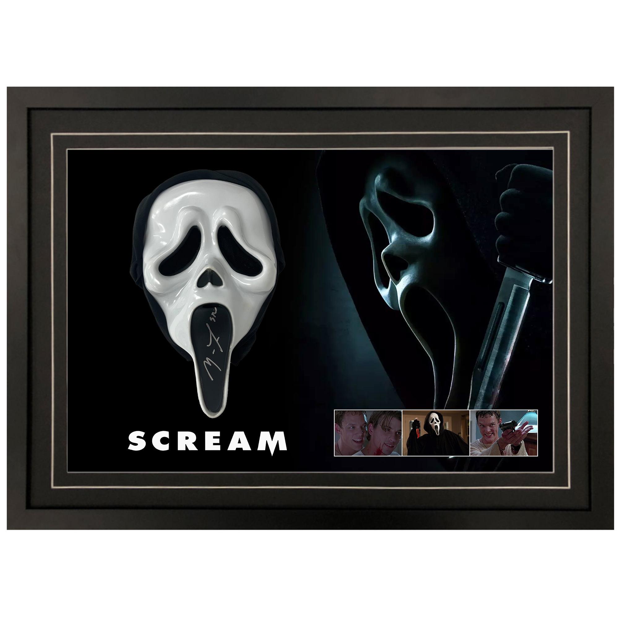 Scream – Matthew Lillard Signed & Framed Ghostface Inscribe...