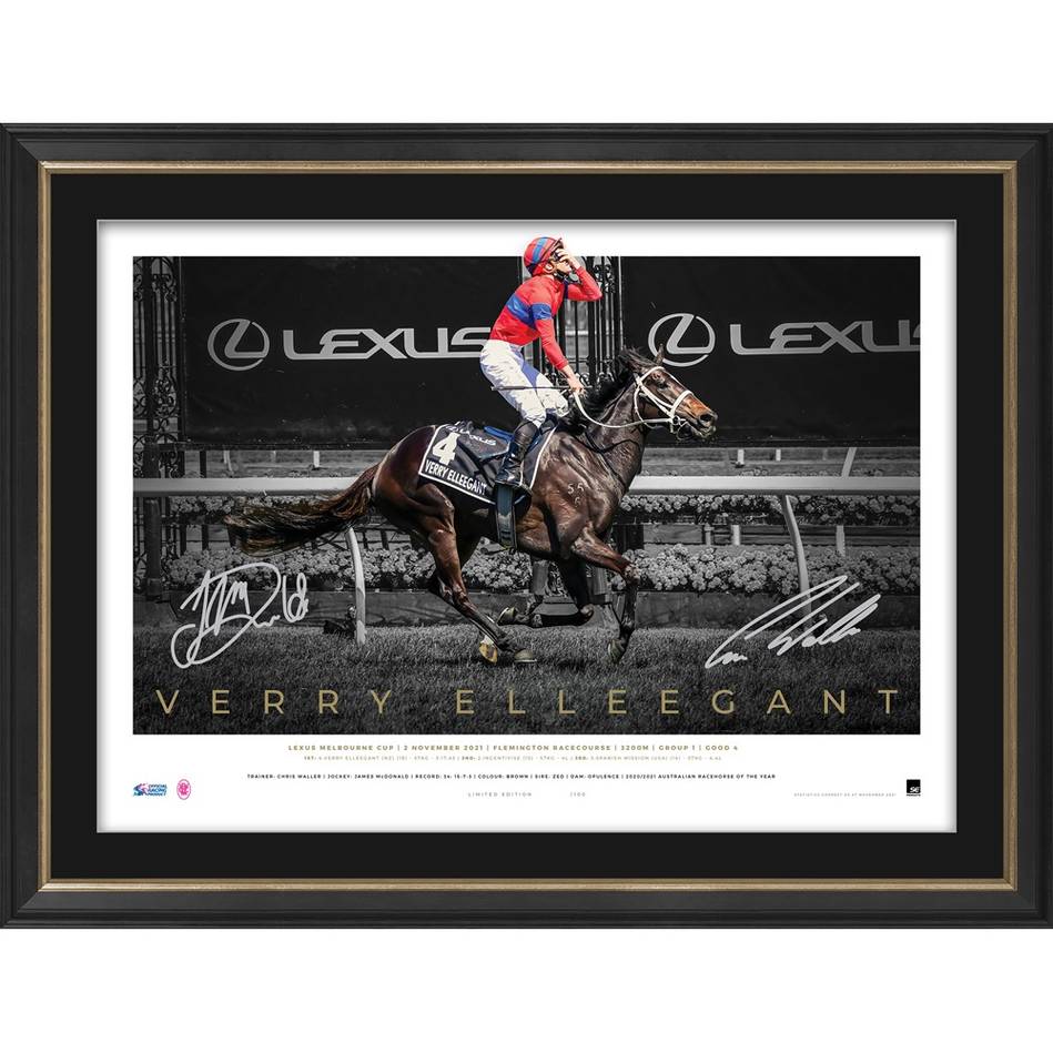 Horse Racing – VERRY ELLEEGANT DUAL SIGNED & FRAMED ICON SE...