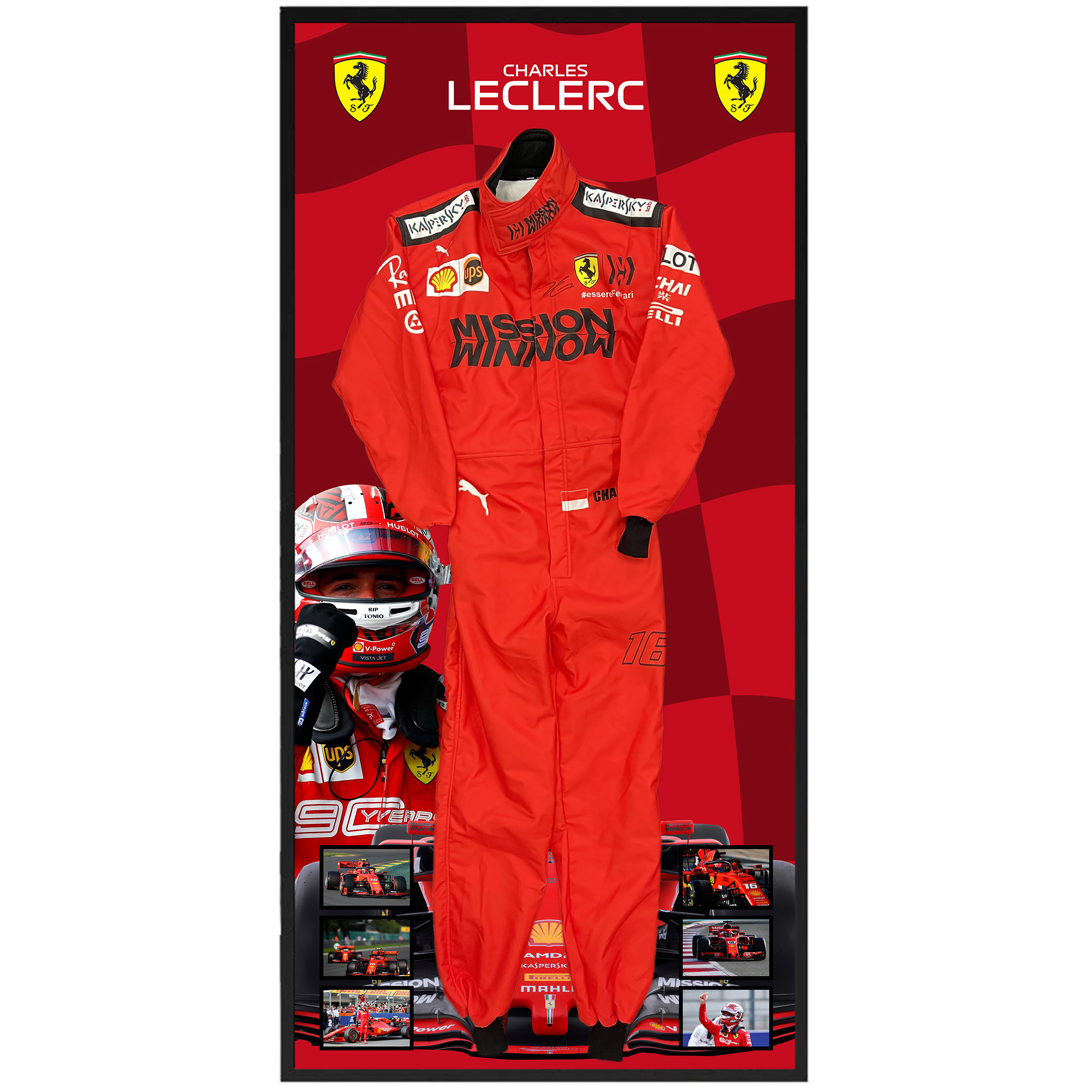 Charles Leclerc Signed & Framed Full Size Formula One Race Suit