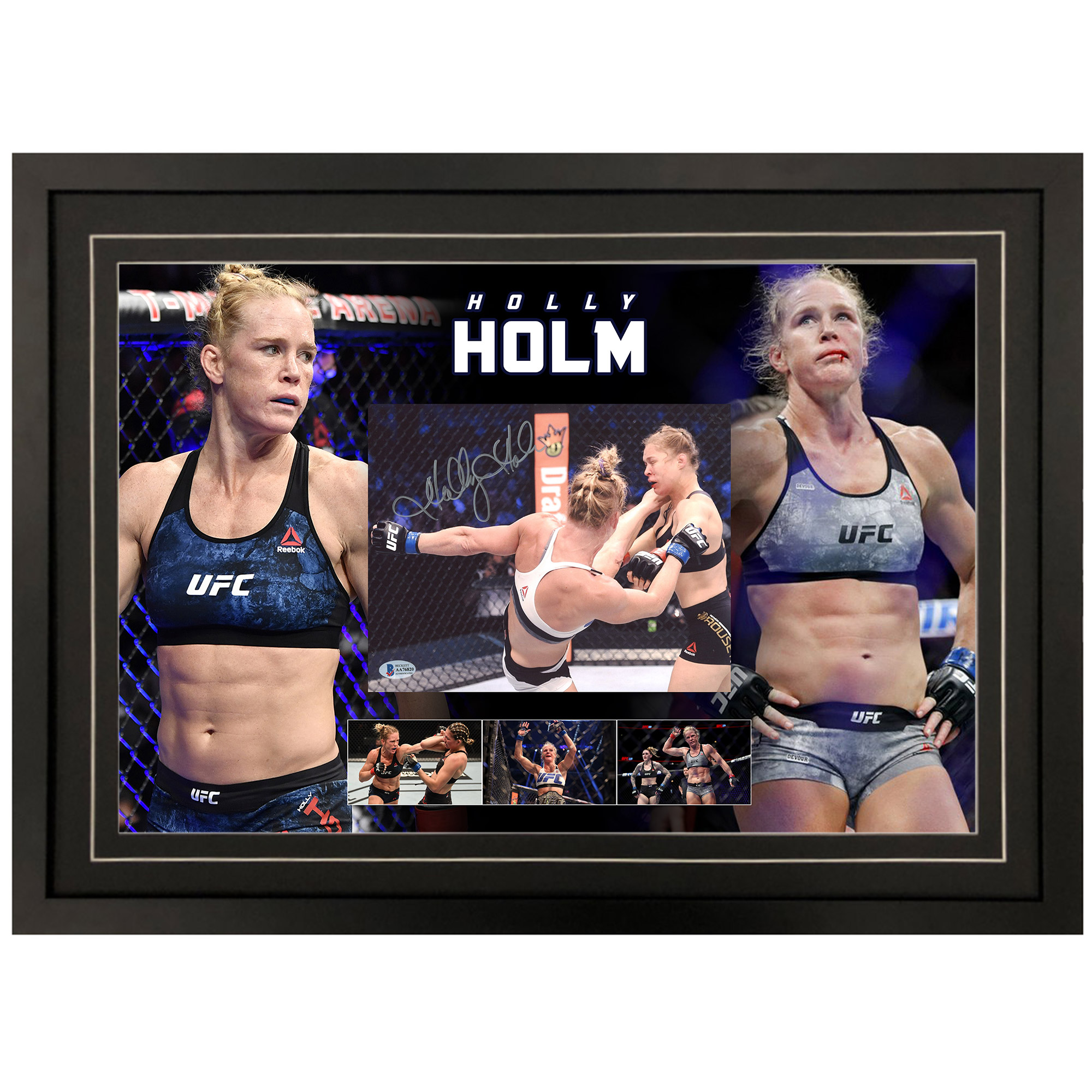 UFC – Holly Holm Signed & Framed 8×10 Photo Display (B...