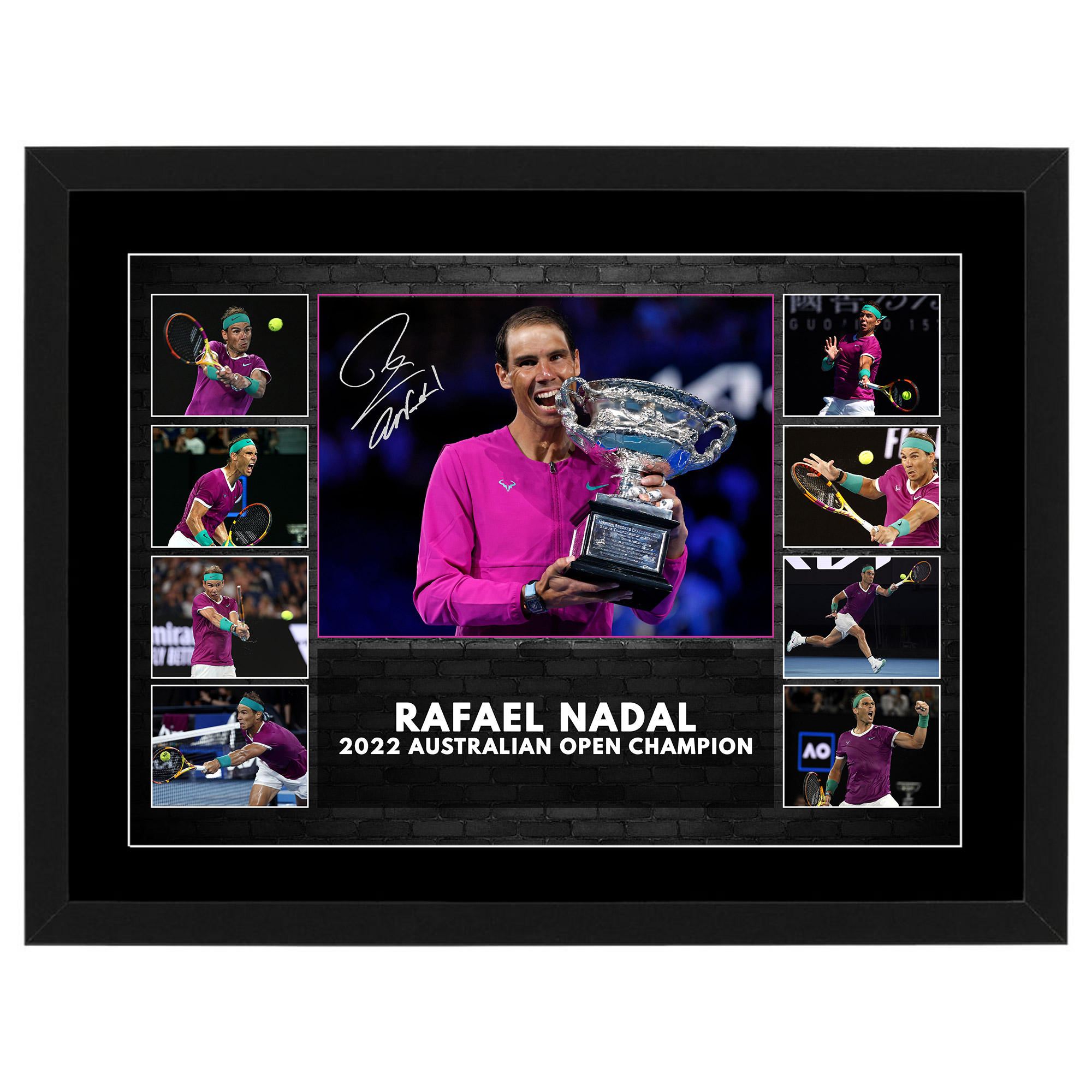 Tennis – Rafael Nadal 2022 Australian Open Champion Framed Pre P...