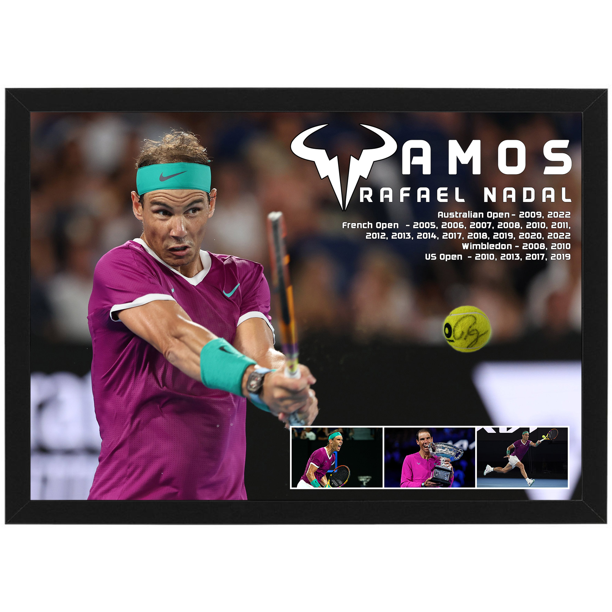 Rafael Nadal Signed & Framed Tennis Ball