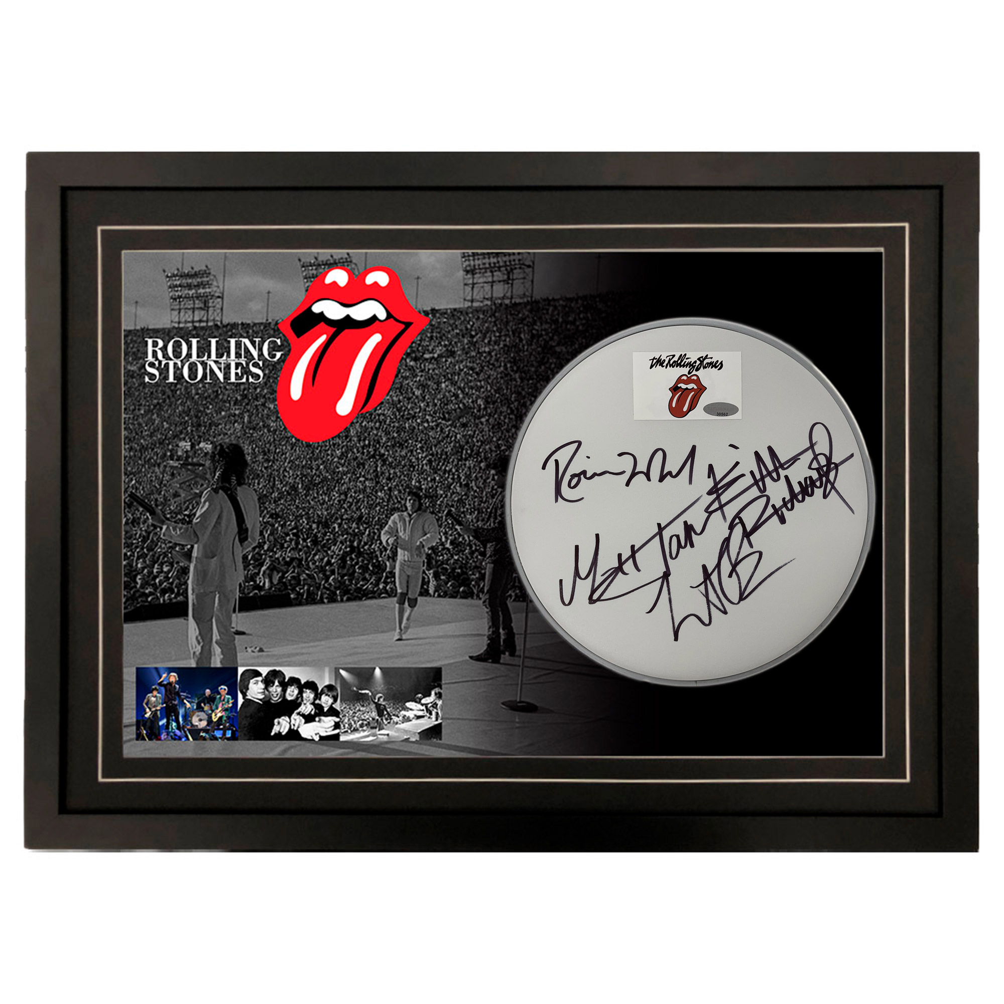 Rolling Stones – Signed & Framed Drumskin #30562