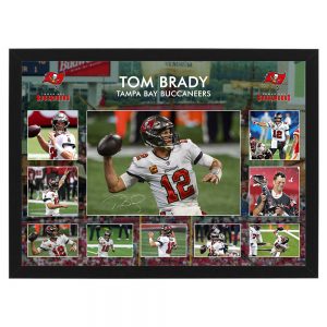 NFL - Tom Brady Tampa Bay Buccaneers Framed Large Photo Collage