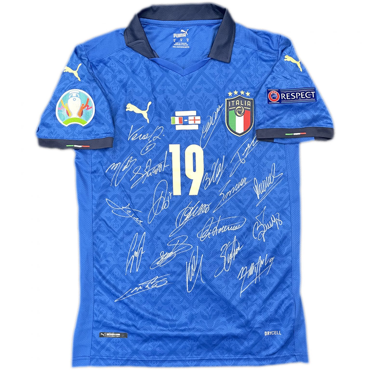 Italy Euro 2020 Champions Signed & Framed Jersey | Taylormade ...