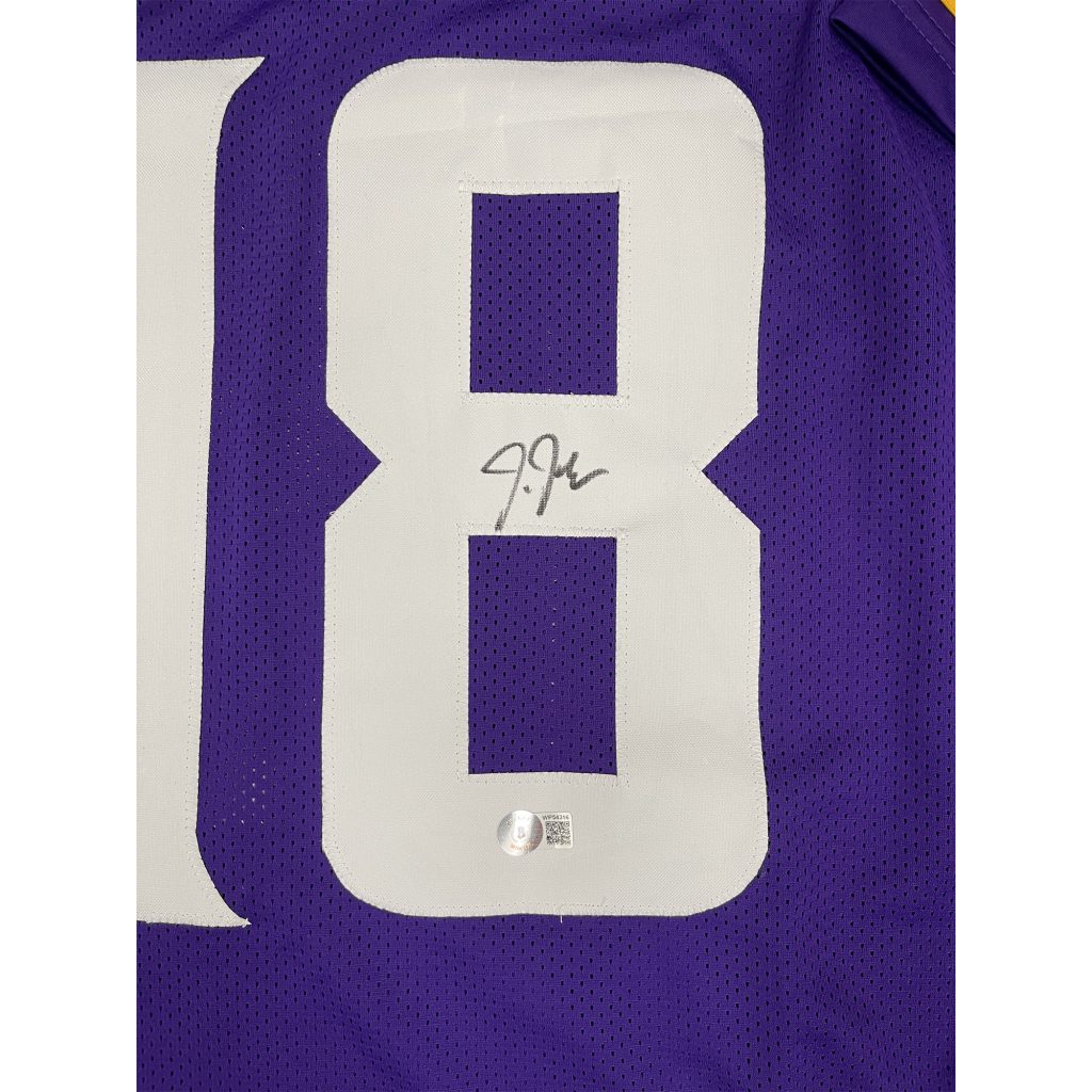 Justin Jefferson Signed & Professionally Framed Custom Purple