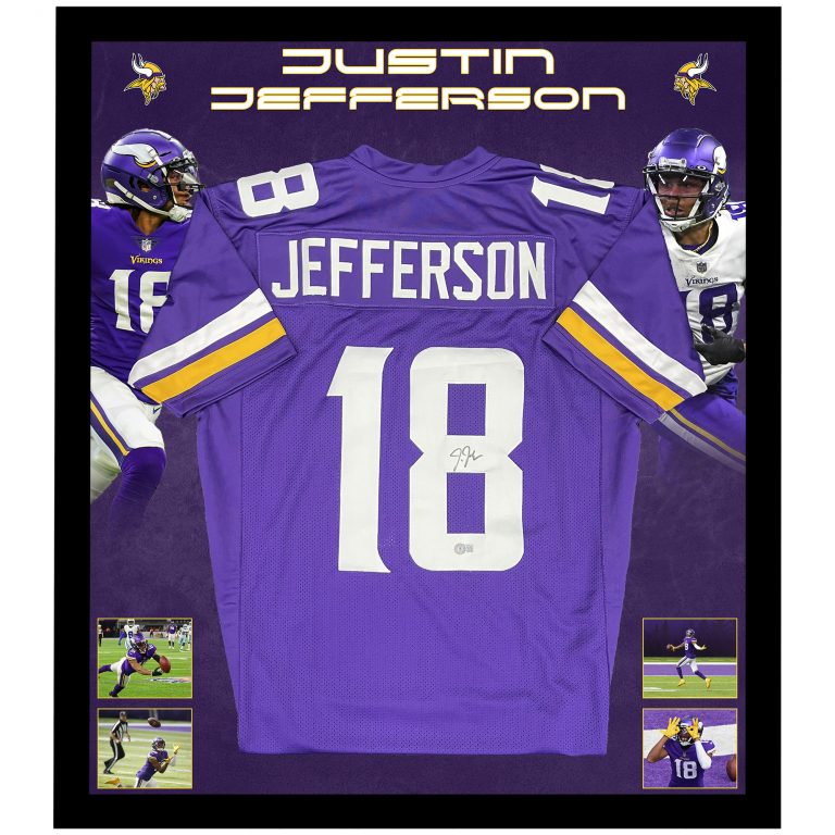 NFL Justin Jefferson Signed & Framed Jersey (Beckett Hologram