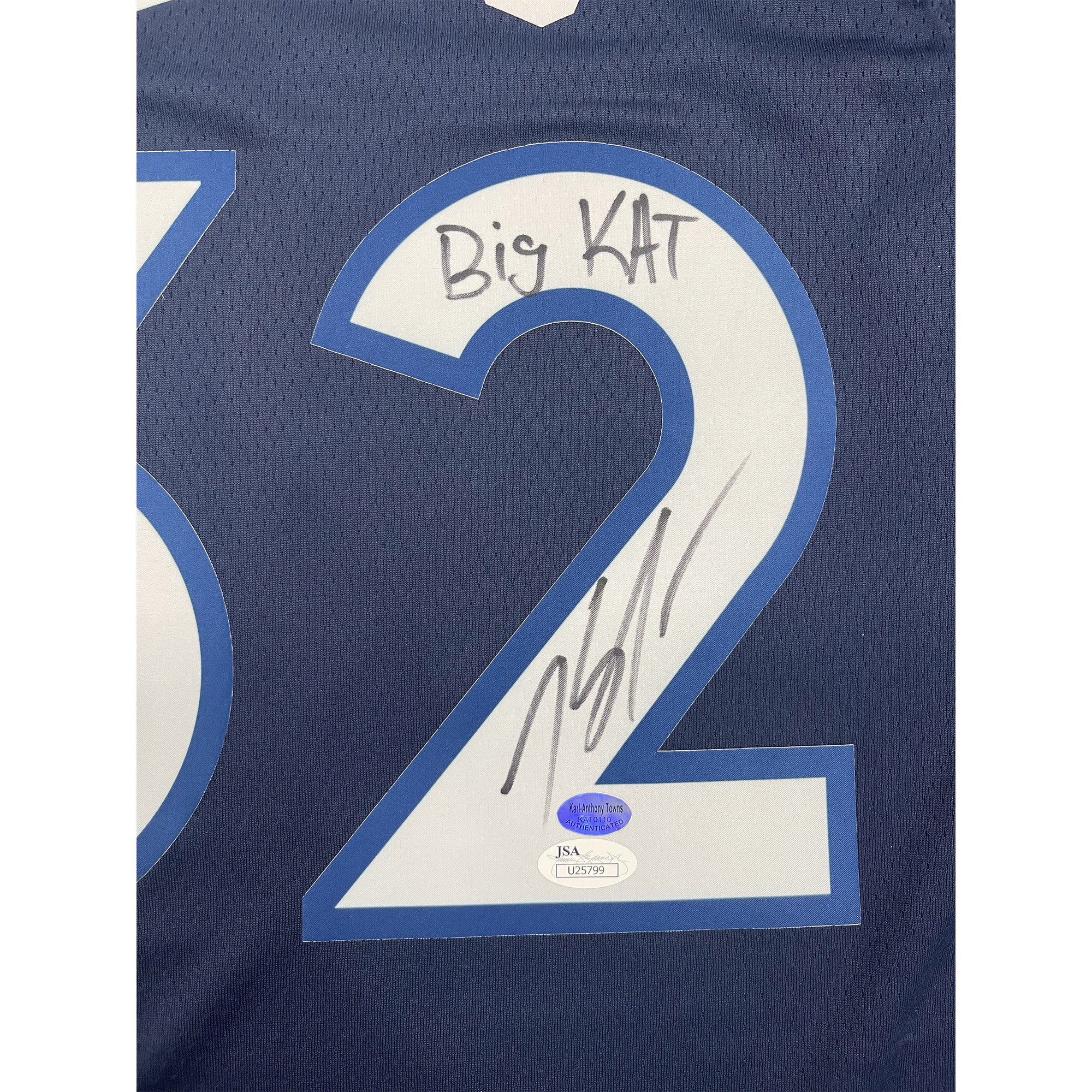 Karl-Anthony Towns Signed Minnesota Timberwolves Jersey Inscribed Big Kat  (Towns Hologram)