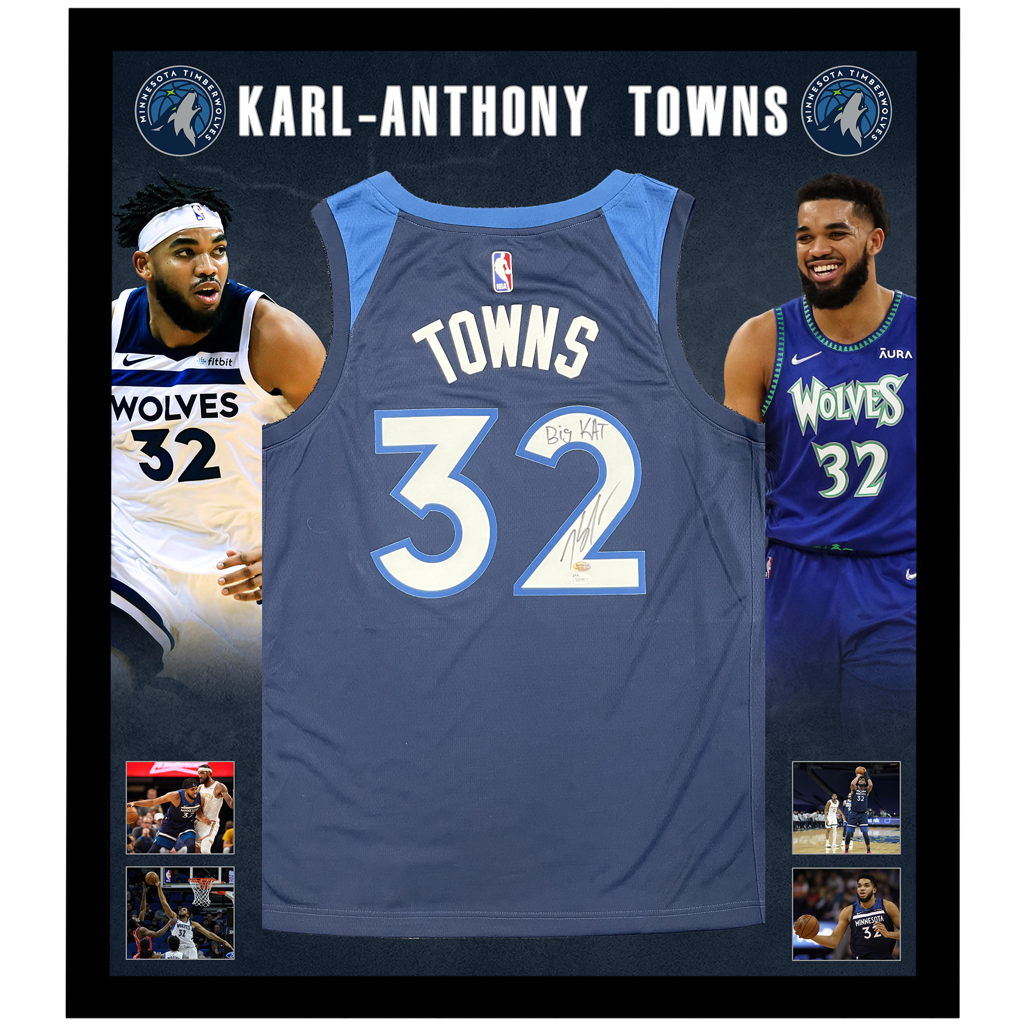 Karl-Anthony Towns Timberwolves Signed Autographed Black #32
