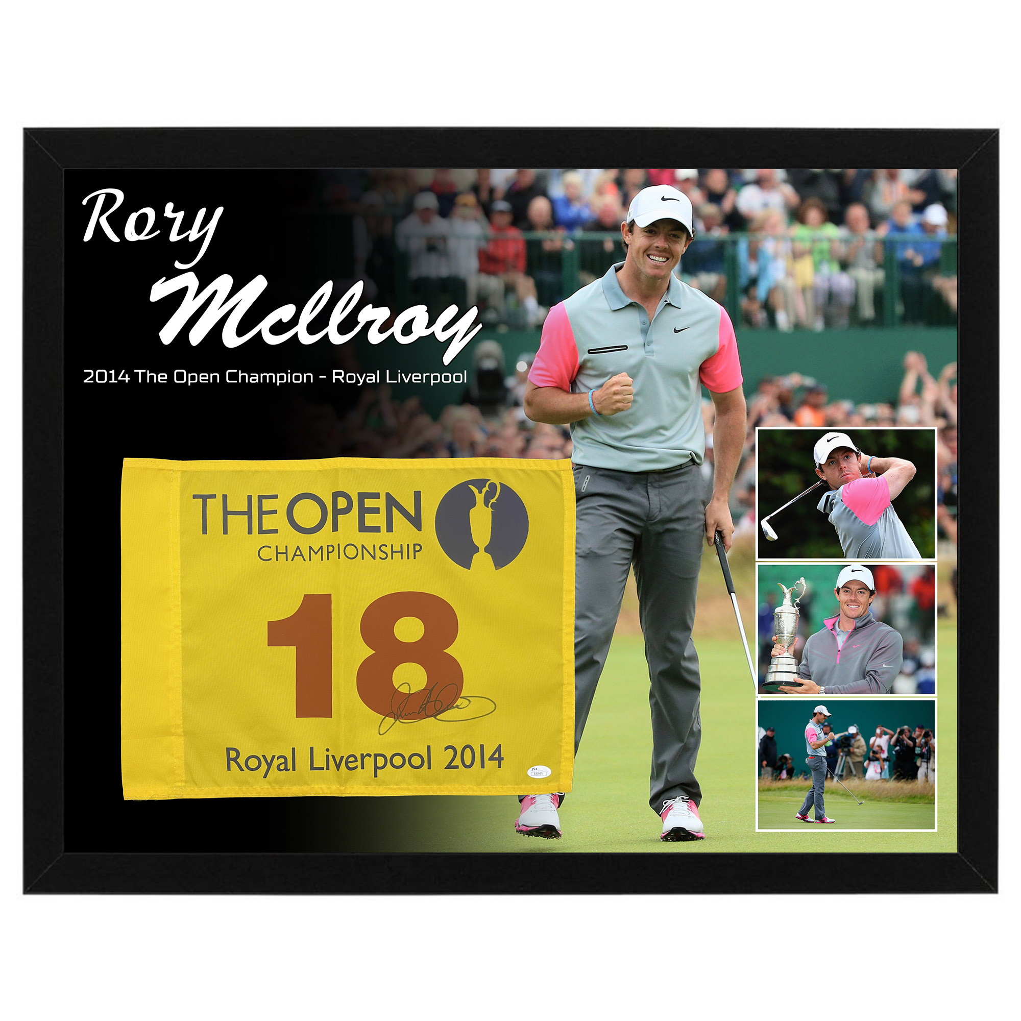 Golf – Rory Mcllroy Signed & Framed 2014 The Open Pin Flag ...