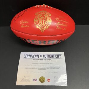 AFL Richmond Tigers Dustin Martin Signed Brownlow Football