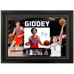 Basketball – Josh Giddey Signed & Framed Oklahoma City Thunder 8x10 Photo Display #1 (PSA COA)