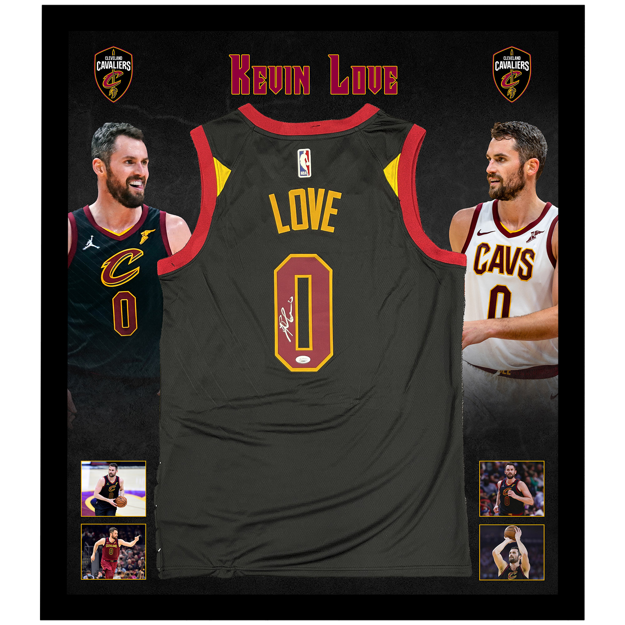 Basketball – Kevin Love Signed & Framed Cleveland Cavaliers...