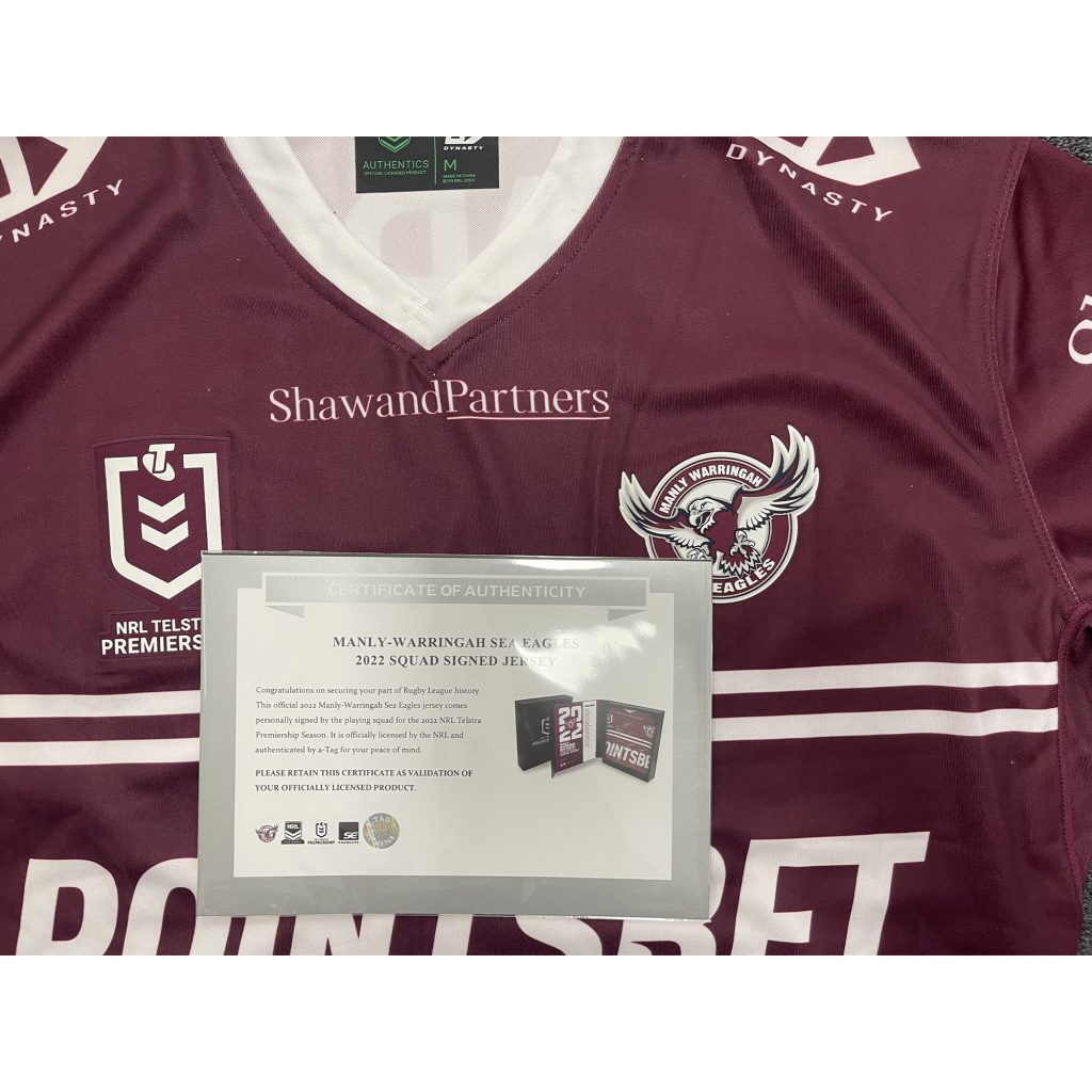 CANTERBURY-BANKSTOWN BULLDOGS 2022 SQUAD SIGNED JERSEY IN DELUXE