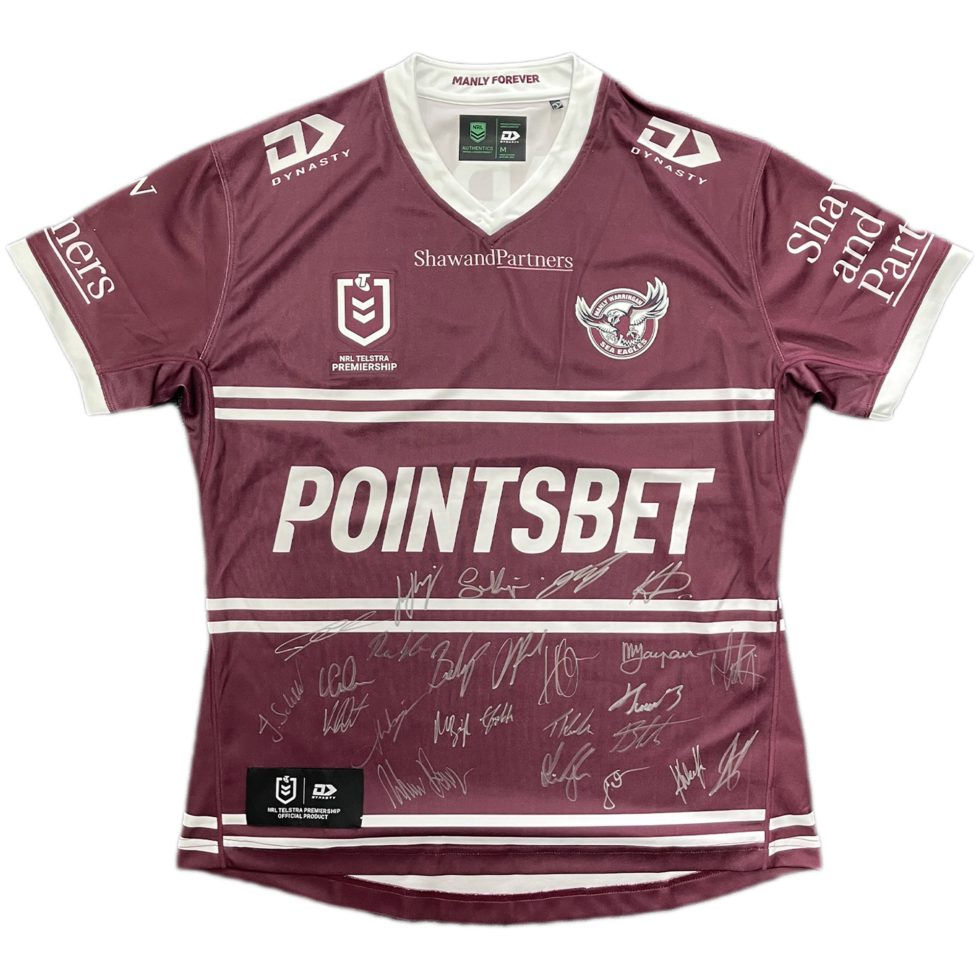 CANTERBURY-BANKSTOWN BULLDOGS 2022 SQUAD SIGNED JERSEY IN DELUXE