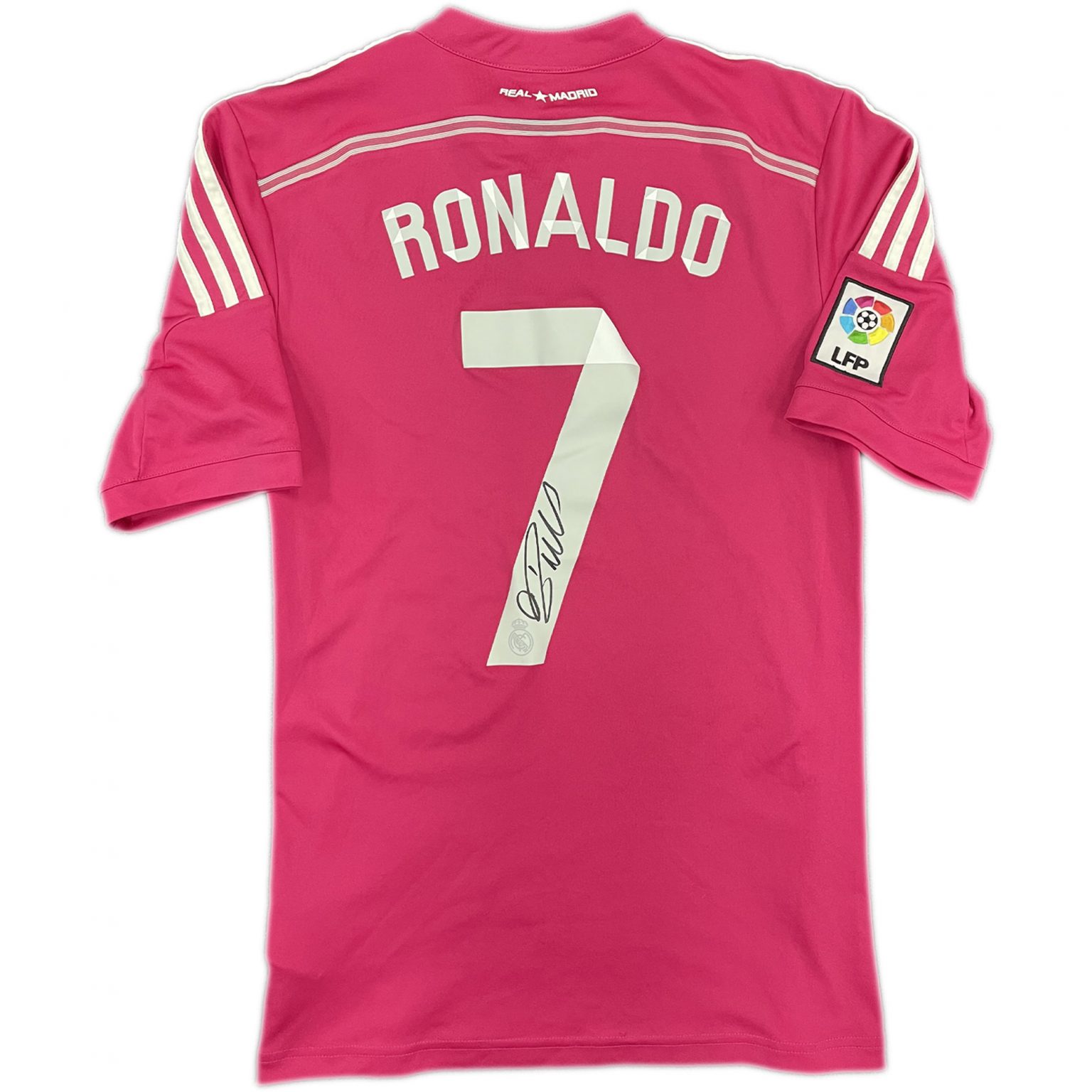 Soccer – Cristiano Ronaldo Signed & Framed Real Madrid Pink Jersey ...