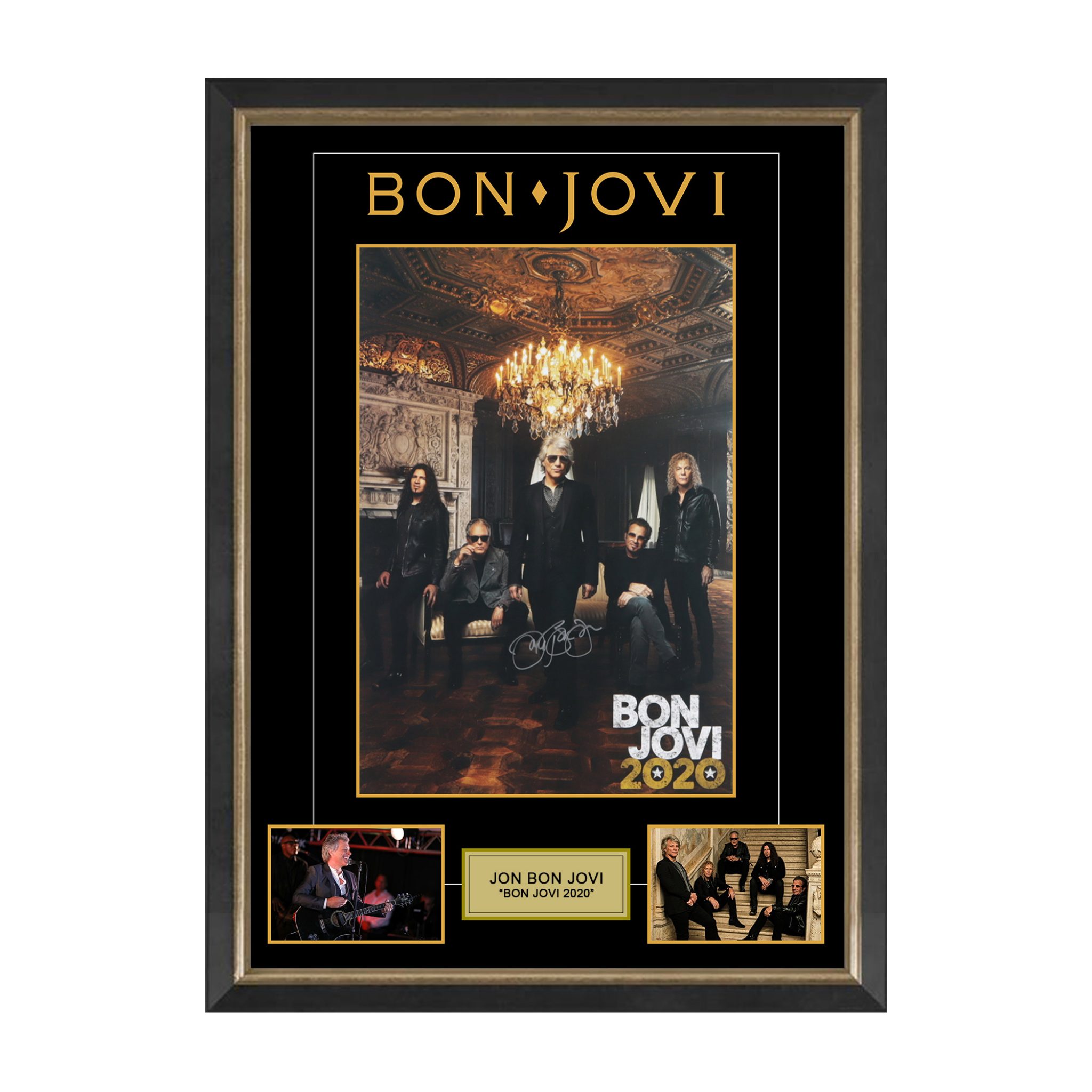 Bon Jovi Signed And Framed Bon Jovi 2020 19x13 Poster Acoa Hologram Taylormade Memorabilia 3900