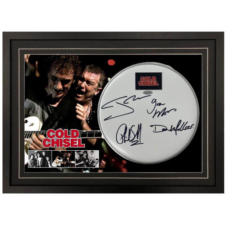 Cold Chisel Signed & Framed Drumskin 35459 Taylormade Memorabilia
