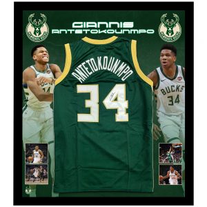 Basketball - Giannis Antetokounmpo Signed Green Milwaukee Bucks Jersey (JSA COA)