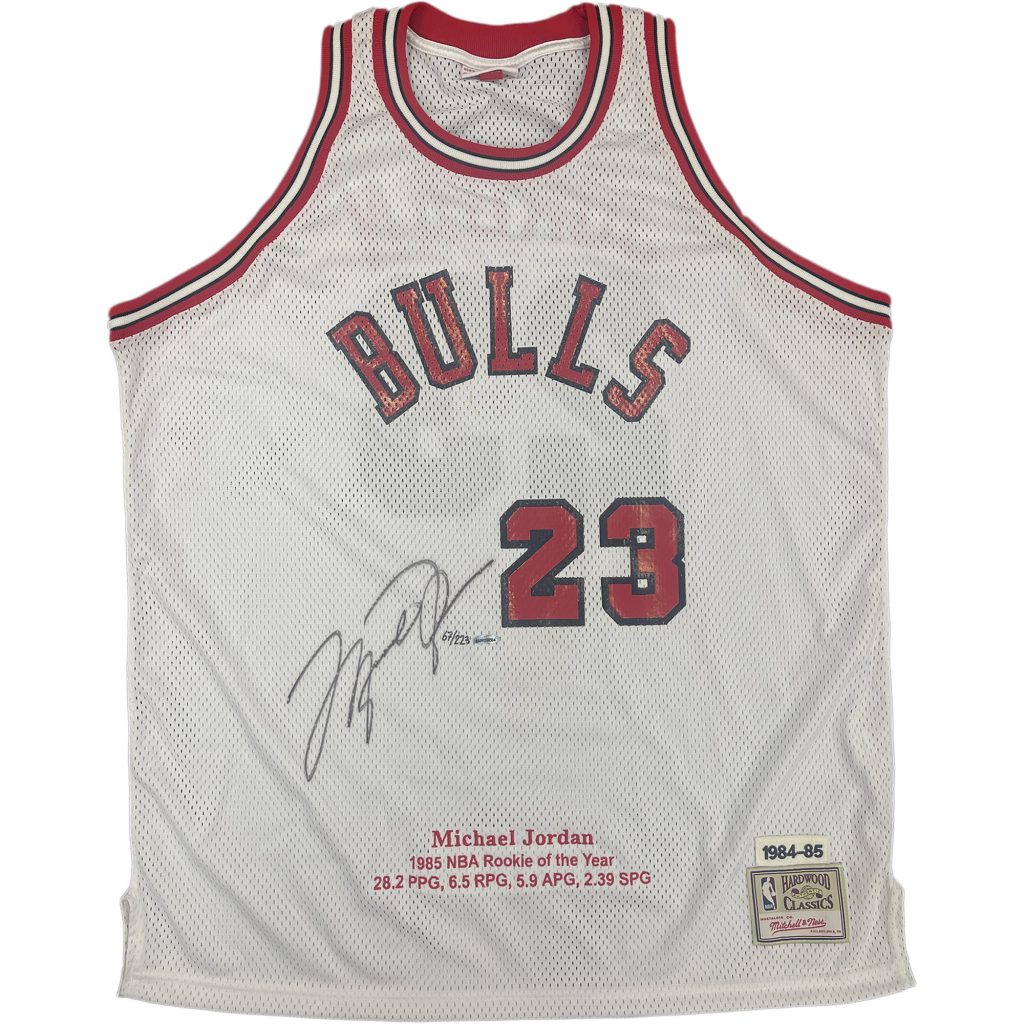 Michael jordan signed jersey worth sale