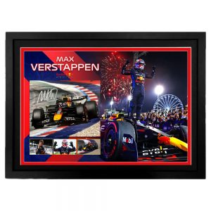 Motorsport - Formula 1 - Max Verstappen Signed & Framed Landscape 8x10 Photo Display