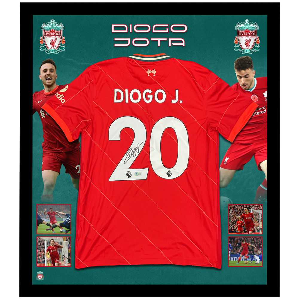 Soccer – Diogo Jota Signed & Framed Liverpool Jersey (Beckett C...