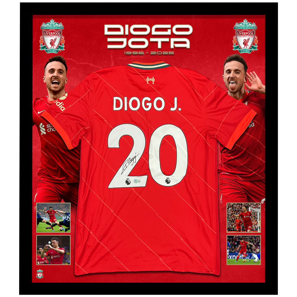 Soccer – Diogo Jota Signed & Framed Liverpool Jersey (Beckett C...