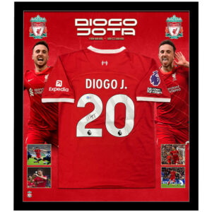 Soccer – Diogo Jota Signed & Framed Liverpool Jersey (Beckett)