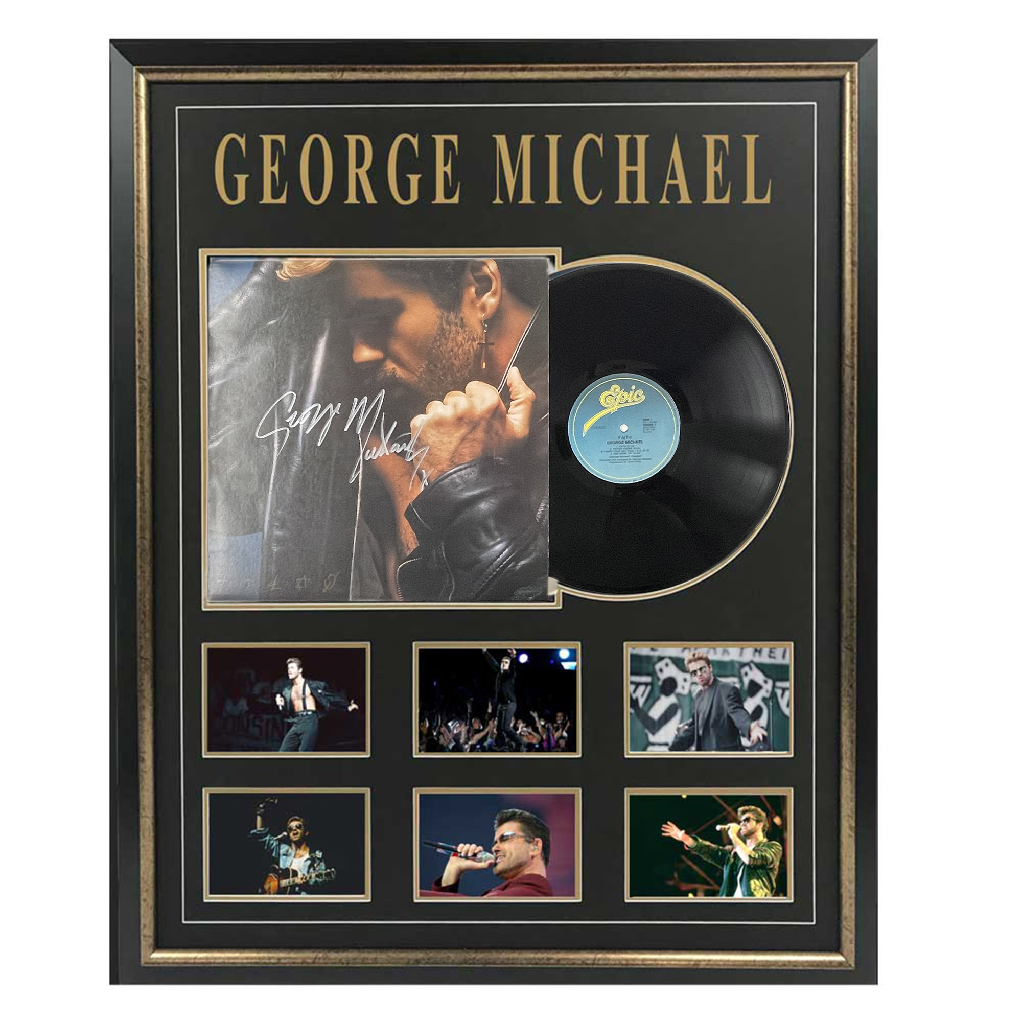 Music – George Michael – Faith Signed & Framed Album ...