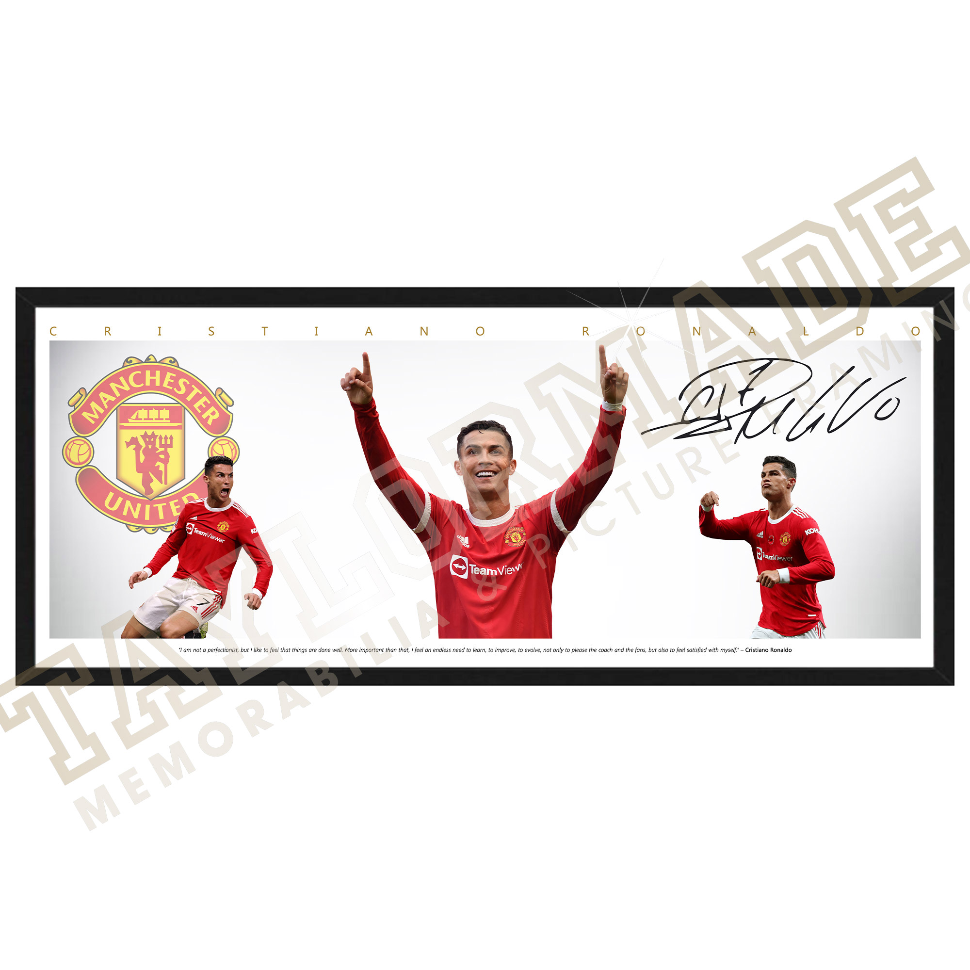 Cristiano Ronaldo Manchester United Mini Wings Framed Print