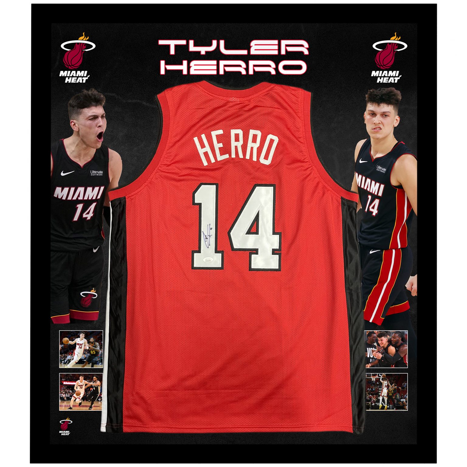 Tyler Bertuzzi Jersey TYLER HERRO Signed HEAT Custom Jersey