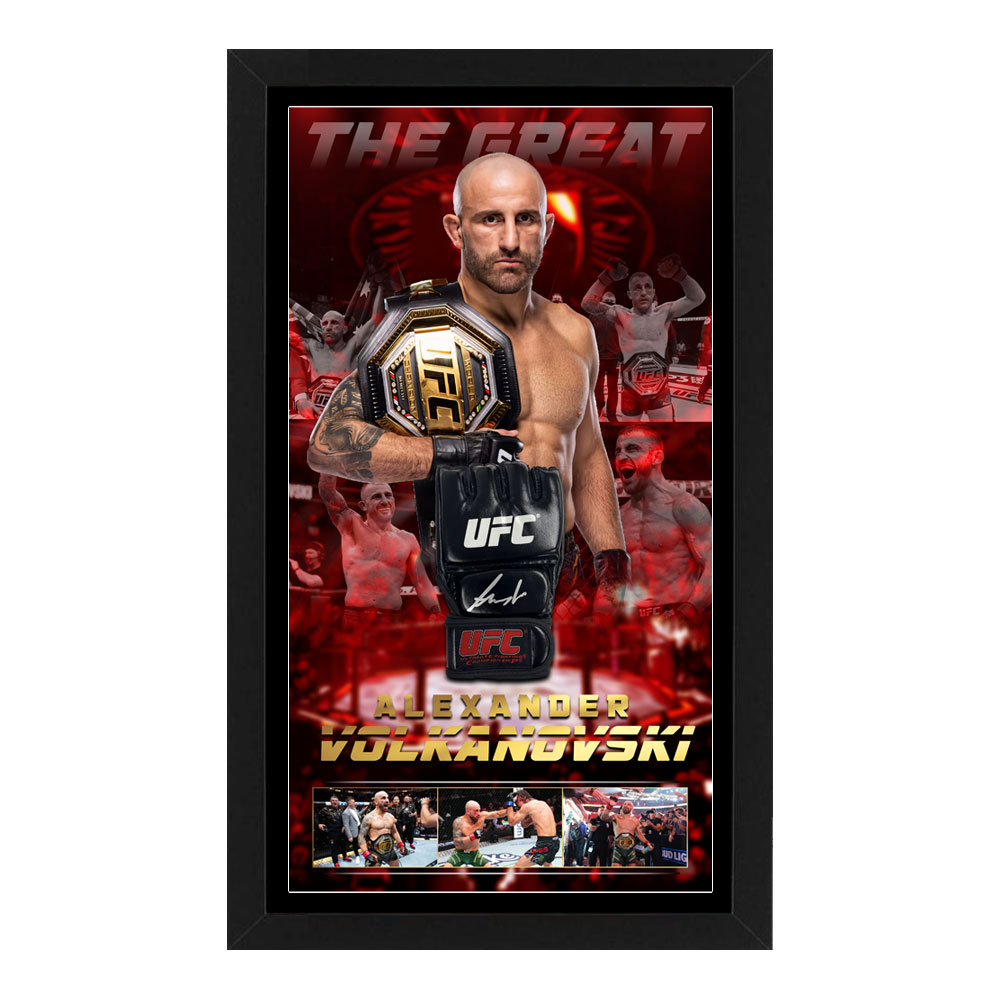 UFC – Alexander Volkanovski Signed & Framed UFC Glove