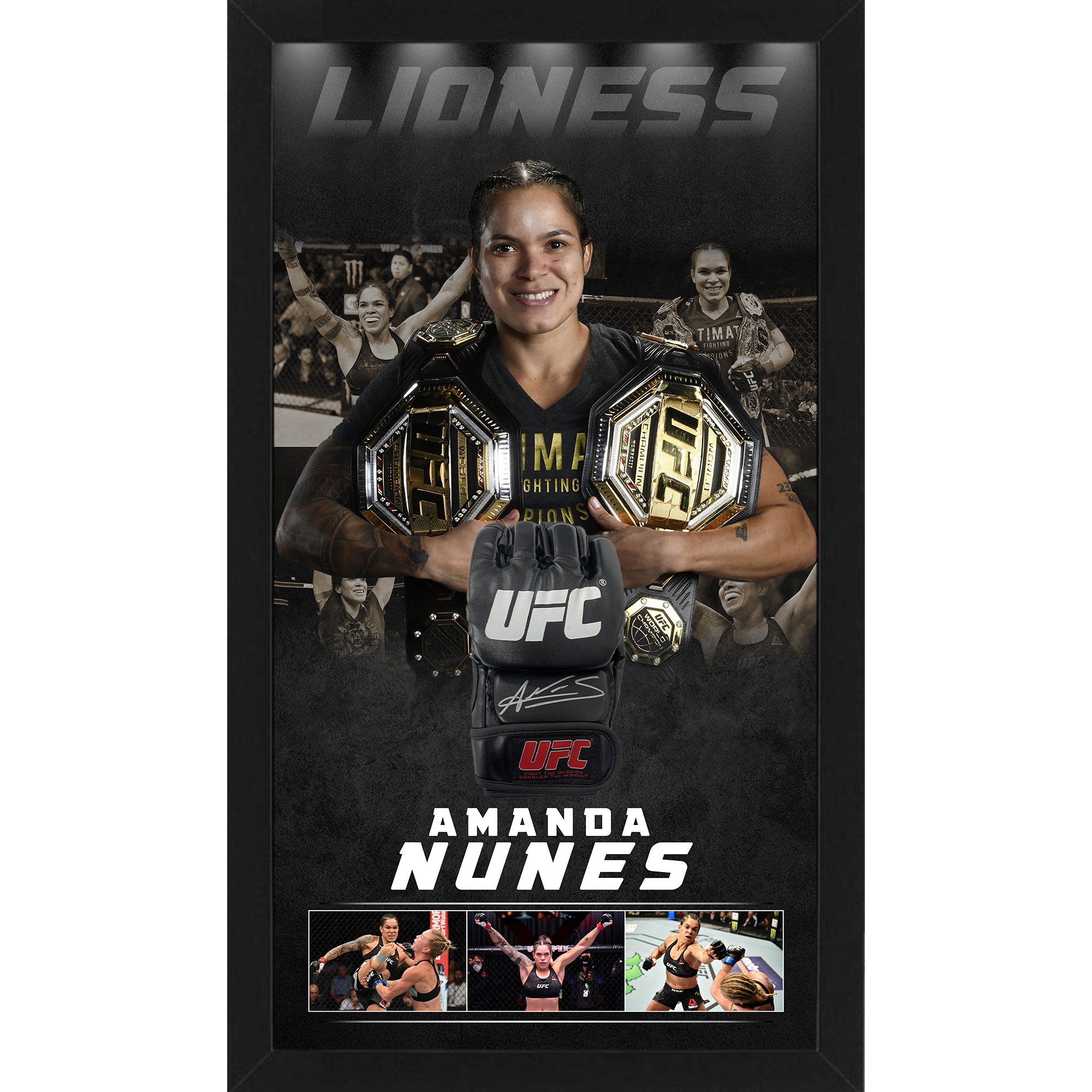 UFC – Amanda Nunes Signed & Framed UFC Glove (JSA COA)