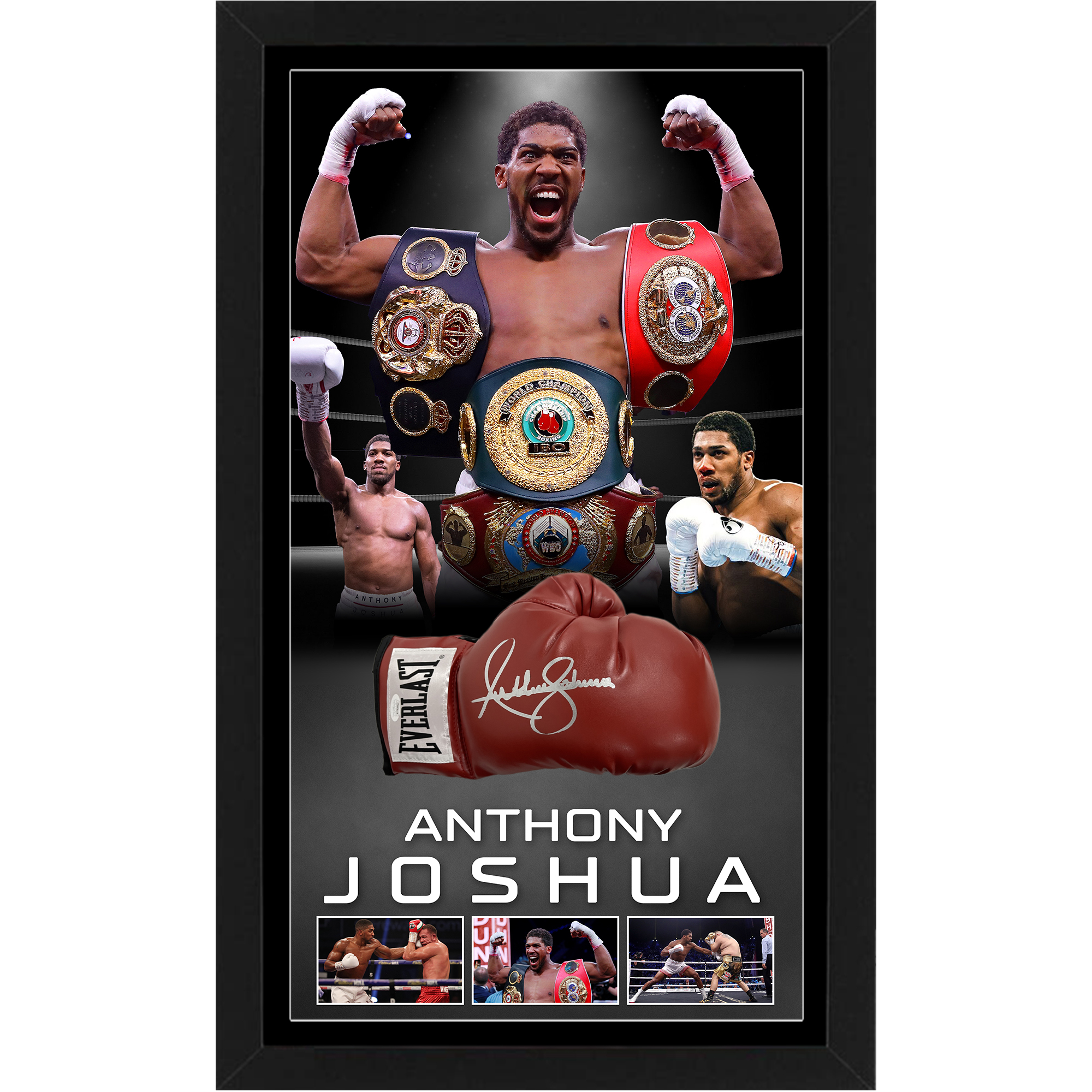 Anthony Joshua Signed & Framed Boxing Glove (JSA COA)