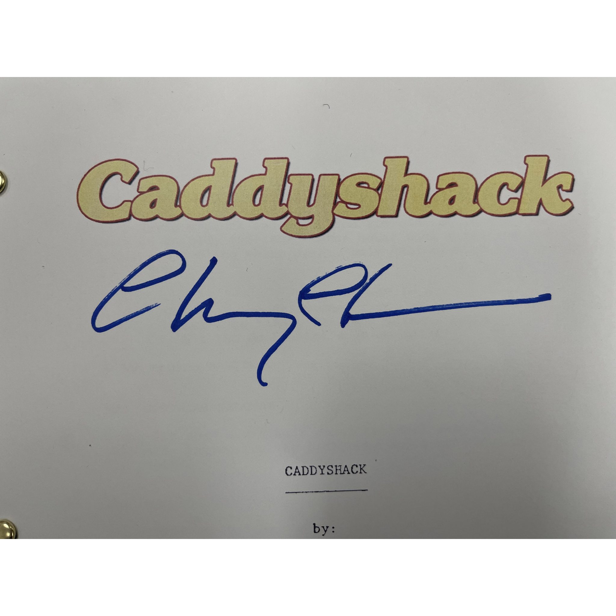 Chevy Chase Signed & Framed "Caddyshack" Movie Script (JSA COA