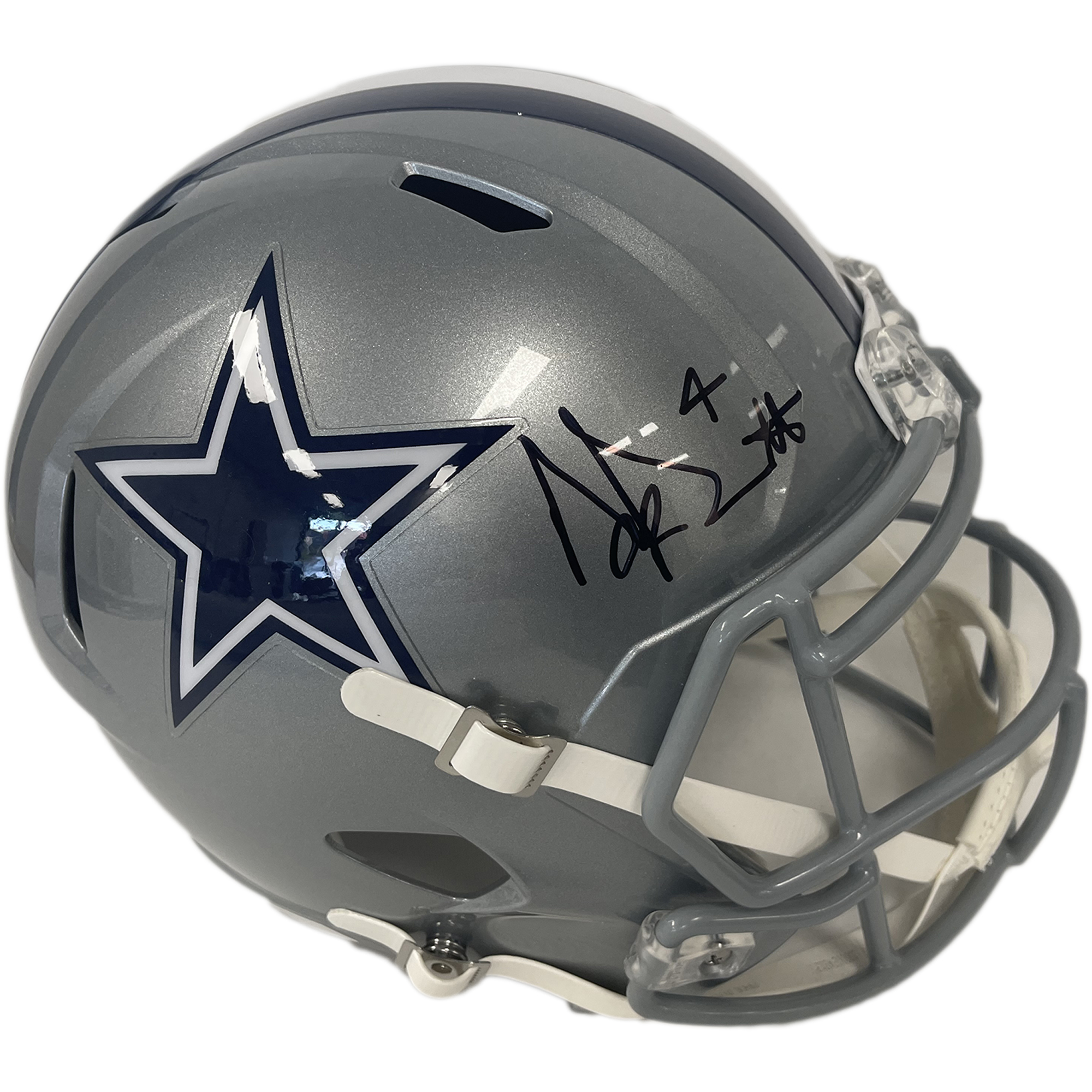 NFL – Dak Prescott Hand Signed Cowboys Full-Size NFL Helmet (JSA COA...